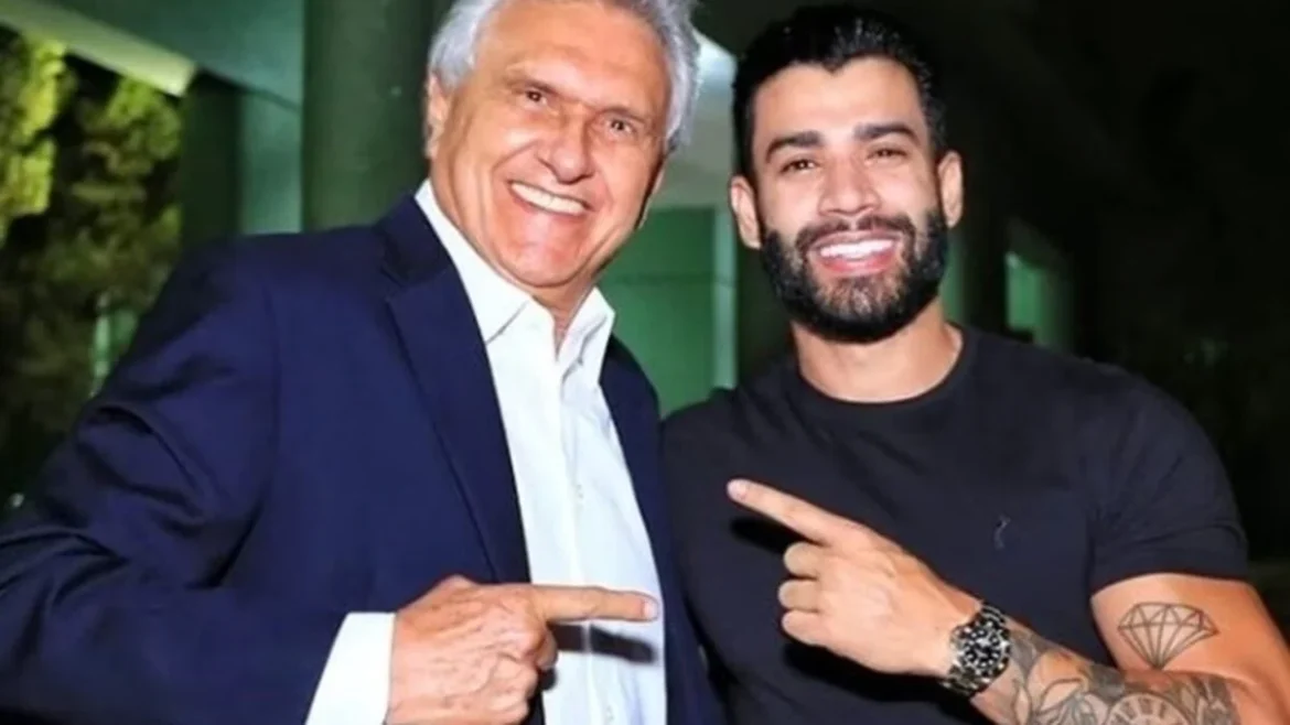 Caiado e Gustavo Lima